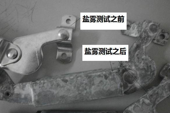 鹽霧測試前后對(duì)比